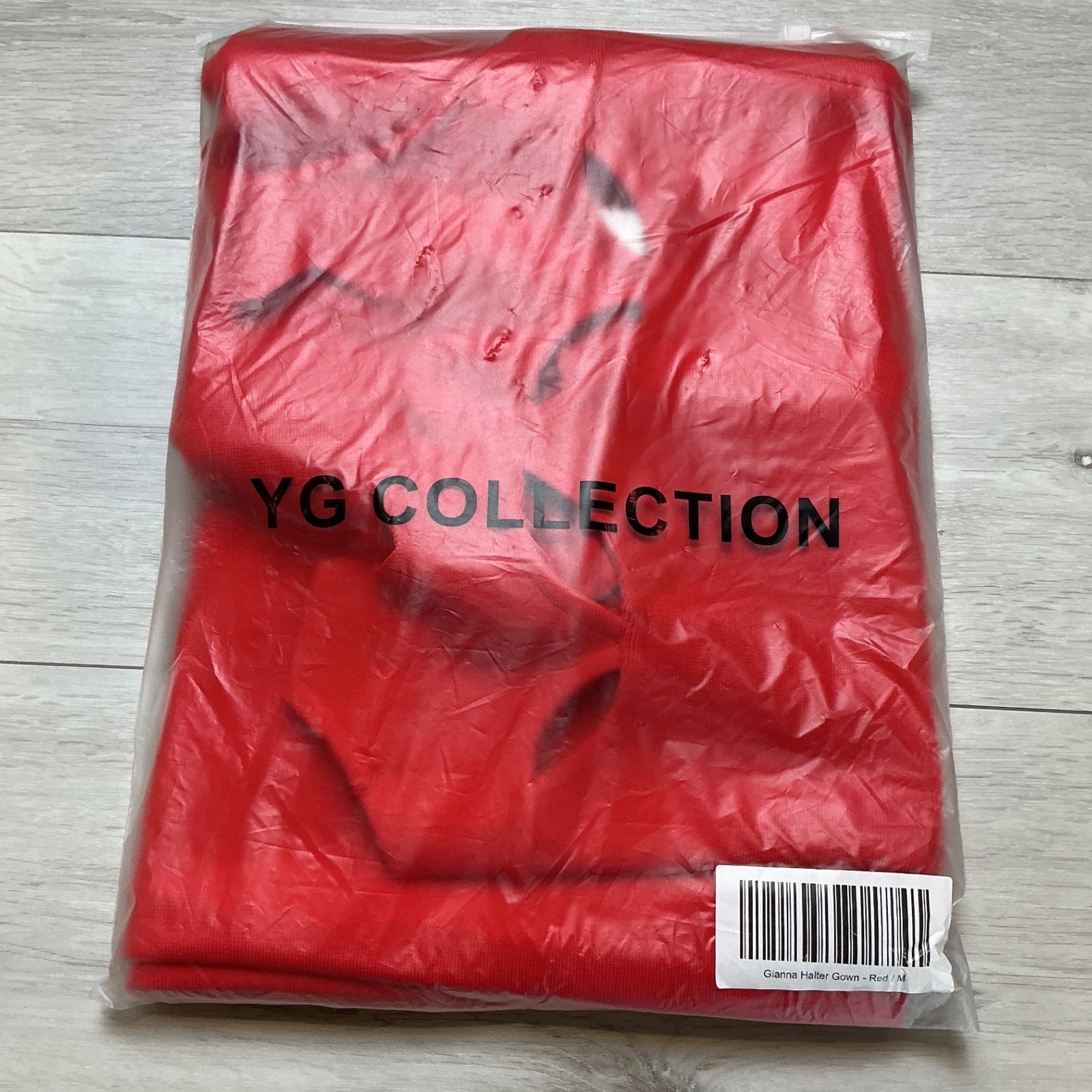 Yg Collection Gianna Halter Gown Red Medium New With Tags — image 4 of 7
